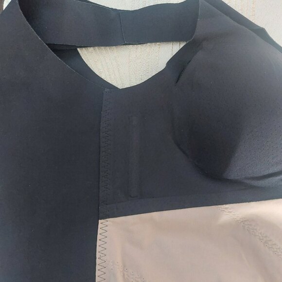 Honeylove Shapewear Thong Bodysuit Black Cami LARGE V Neck Like New - Picture 9 of 11